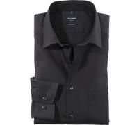 OLYMP Luxor, bügelfreies Business Hemd, modern fit, Schwarz, Extra langer Arm, Kent, 47 (0300696847)