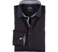 OLYMP Hemd Herren Extra langer Arm Baumwolle schwarz, 48