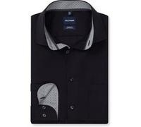 OLYMP Regular Fit Business Hemd aus reiner Baumwolle mit Kentkragen in Black, Größe 41