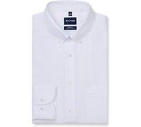 Businesshemd OLYMP "Luxor modern fit", Herren, Gr. 37, N-Gr, weiß, Web, Obermaterial: 100% Baumwolle, modern fit normal, Hemden (45059701-37) weiß
