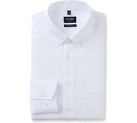 OLYMP Luxor, bügelfreies Business Hemd, modern fit, Weiß, Button-down, 39 (0303640039)
