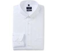 OLYMP Luxor, bügelfreies Business Hemd, modern fit, Weiß, Button-down, 42 (0303640042)