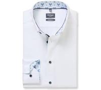 OLYMP Luxor, bügelfreies Business Hemd, modern fit, Weiß, Button-down, 48 (1362140048)