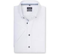 Businesshemd OLYMP "OLYMP Luxor, modern fit, Button-down", Herren, Gr. 42, Normaler Arm, weiß, 100% Baumwolle, Hemden (64346130-42) weiß