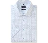 OLYMP Luxor, bügelfreies Business Hemd, modern fit, Weiß, Kurzarm, Kent, 44 (1212720044)