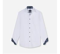 Businesshemd OLYMP "OLYMP Luxor 24/Seven, Modern Fit, New Kent", Herren, Gr. 42, Normaler Arm, weiß, 64% Baumwolle, 27% Polyester, 9% Elasthan, Hemden (61738354-42) weiß