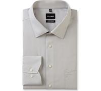 OLYMP Hemd Herren Comfort Fit Langarm Baumwolle Grau, 49