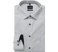 OLYMP Hemd Herren Comfort Fit Langarm Baumwolle blau, 48