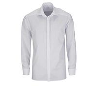 OLYMP Hemd Herren Comfort Fit Umschlagmanschetten Baumwolle weiß, 40