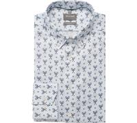 OLYMP Luxor Comfort Fit Hemd bleu, Bedruckt