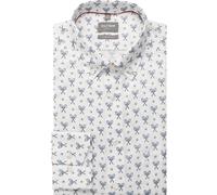 OLYMP Luxor Comfort Fit Hemd weiss, Bedruckt