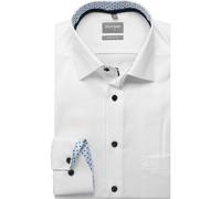 Businesshemd OLYMP "OLYMP Luxor, comfort fit, New Kent", Herren, Gr. 48, Normaler Arm, weiß, 100% Baumwolle, Hemden (32412304-48) weiß