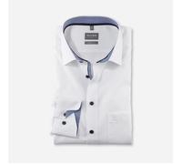 OLYMP LUXOR COMFORT FIT UNI LANGARM HEMD WEISS MIT PATCHUNG - 47 - 3XL
