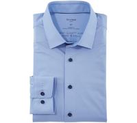 OLYMP Herren Businesshemd Langarm Luxor.24.Seven,Single Jersey,modern fit,New Kent,hellblau 10,45