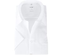 OLYMP Luxor, bügelfreies Business Hemd, comfort fit, Weiß, Kurzarm, Kent, 52 (0254120052)