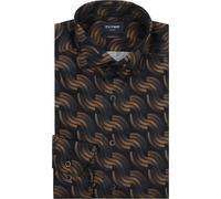 OLYMP Luxor Modern Fit Hemd nachtblau, Gemustert