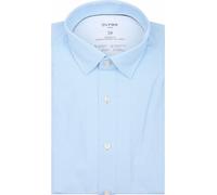 OLYMP Luxor Hemd Pied De Poule Blau - Größe 44 Hellblau 44
