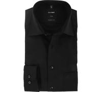 OLYMP Herren Oberhemd Langarm Luxor,Uni,modern fit,New Kent,Schwarz 68,41