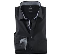 Businesshemd OLYMP "Luxor modern fit" Gr. 43, N-Gr, schwarz (black) Herren Hemden Langarm mit extra langen Ärmeln (41995227-43) black