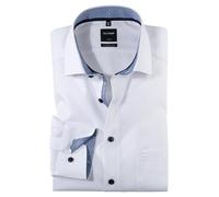 OLYMP Luxor Modern Fit Businesshemd Herren - Bügelfrei, Pflegeleicht, 100% Baumwolle - Langarmhemd Herren - Passend zum Anzug - Weiss 00-46
