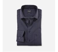 OLYMP LUXOR MODERN FIT FAUX UNI LANGARM HEMD MARINE - 38 - S