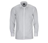 Smokinghemd OLYMP "Luxor modern fit", Herren, Gr. 38, N-Gr, beige, Web, Obermaterial: 100% Baumwolle, Umschlagmanschette, Hemden (71741001-38) beige