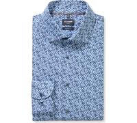 OLYMP Luxor Modern Fit Hemd blau, Bedruckt