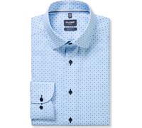 OLYMP Luxor Modern Fit Hemd bleu, Bedruckt