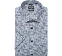 OLYMP Kurzarmhemd Herren Kurzarm Baumwolle blau, 44