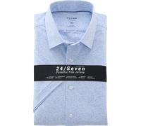 OLYMP Luxor Modern Fit Hemd Kurzarm bleu