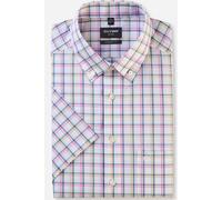 OLYMP Kurzarmhemd Herren Kurzarm Baumwolle blau, 42