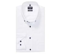 OLYMP Luxor modern fit Hemd Langarm Button Down Kragen Oxford weiß