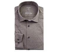OLYMP Luxor modern fit Hemd Langarm Jersey Stretch mittelbraun Größe 46