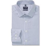 Businesshemd OLYMP "OLYMP Luxor, modern fit, Businesshemd, New Kent", Jungen, Gr. 42, Normaler Arm, marine, 100% Baumwolle, Hemden (85410253-42) marine