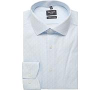 OLYMP Luxor Performance Climate Control Modern Fit Hemd blau, Bedruckt