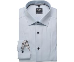 OLYMP Luxor Performance Climate Control Modern Fit Hemd bleu, Einfarbig