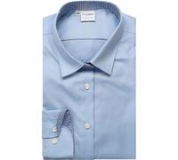 OLYMP Luxor Regular Fit Bluse bleu, Einfarbig