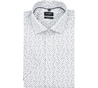 Olymp Luxor Shirt Print Olive - Größe 42 Grün 42