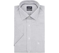OLYMP Luxor Short Sleeve Hemd Druck Nougat - Größe 41 Grau 41