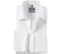 OLYMP Soiré Comfort Fit Galahemd weiss, Einfarbig