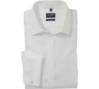 OLYMP Luxor Soirée, Hochzeitshemd, modern fit, Beige, Umschlagmanschette, Kent, 43 (0750652043)