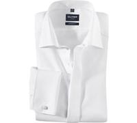 OLYMP Hemd Herren Slim Fit Umschlagmanschetten,Extra langer Arm Baumwolle weiß, 43