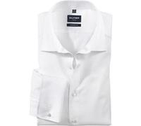 OLYMP Luxor modern fit Hemd Langarm mit New Kent Kragen Popeline weiß