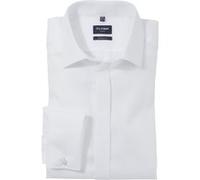 OLYMP Luxor Soirée, Hochzeitshemd, modern fit, Weiß, Umschlagmanschette, Kent, 38 (0750650038)