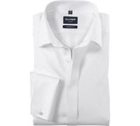 OLYMP Luxor Soirée, Hochzeitshemd, modern fit, Weiß, Umschlagmanschette, Kent, 42 (0707650042)