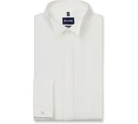 Smokinghemd OLYMP "Luxor modern fit", Herren, Gr. 39, N-Gr, beige, Web, Obermaterial: 100% Baumwolle, Umschlagmanschette, Hemden (71741001-39) beige