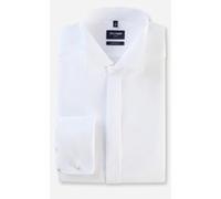 OLYMP Luxor Soirée, Smokinghemd, modern fit, Weiß, Extra langer Arm, Kläppchen, 37 (0395700037)