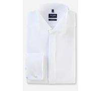 OLYMP Luxor Soirée, Smokinghemd, modern fit, Weiß, Extra langer Arm, Kläppchen, 48 (0395700048)