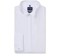Smokinghemd OLYMP "Luxor modern fit", Herren, Gr. 45, N-Gr, weiß, Web, Obermaterial: 100% Baumwolle, Umschlagmanschette, Hemden (69927337-45) weiß