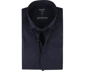 OLYMP Lvl 5 Hemd 24/Seven Marine Blau - Größe 40 Blau 40